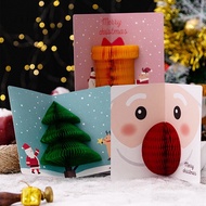 Lilei Christmas greeting card snowman christmas card three-dimensional cartoon gift card