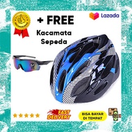 PROMO!!! BISA COD Helm Sepeda FREE KACAMATA - Helm Sepeda Universal Gunung Mtb Anak Lipat Listrik BMX Ringan EPS PVC Sepeda Olahraga Outdoor