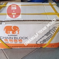 CHAIN BLOCK TAKEL KATROL HOIST 1,5TON 1.5 TON 10 METER ELEPHANT GAJAH