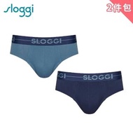 【sloggi】Men Go系列彈性貼身三角褲2件包☆藍寶石(C76-929 B9)