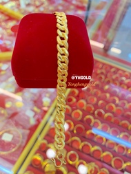สร้อยข้อมือทอง1สลึงYHGOLD ลายเลสบิดตัดลาย ทองคำแท้96.5% ทักแชทแจ้งความยาวได้ค่ะ