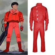 Akira Jacket Shotaro Kaneda Adult Cosplay Coat Red Leather Jacket Pilot Racing   Suit Halloween Fancy Outfit