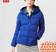Uniqlo 98%新 女士無縫羽絨連帽外套#M號 羽絨衣 拉鍊口袋刷絨 保暖 防風 發熱衣、長袖帽T、大學 圍巾 毛帽