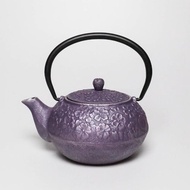 【南部鐵器】南部鐵器 日本鑄鐵茶壺 岩戶鑄工所 櫻 彩壺0.5L-銀紫(泡茶壺 沖泡壺 小茶壺 小鐵壺)
