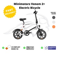🇸🇬🚲[FREE BUNDLE] Minimotors Venom 2+ Plus Electric Bicycle | E-bike | SG E bike | 16 Inch | 36V 10 AH | LTA Approved