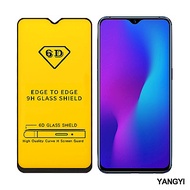 揚邑OPPO R17/R17 Pro 全膠滿版二次強化9H鋼化玻璃膜6D防爆保護貼-黑