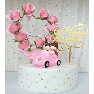Wedding Cake|Wedding Decorations|Wedding Cake Decoration|Wedding Couple in Car Cake Decoration|SG Seller