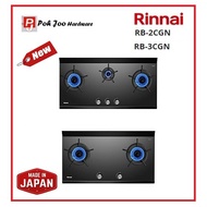 RINNAI 2&amp;3 INNER BURNER GLASS GAS HOB [RB-2CGN/RB-3CGN] [MADE IN JAPAN]