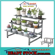 Stainless steel flower stand / RAK PASU BUNGA 3 TINGKAT/rak bunga bertingkat/Outdoor stainless steel flower shelf