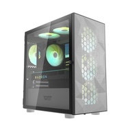 darkFlash DLM21 Mesh M-ATX 電腦機殼/機箱 網孔版-白(含4顆12公分ARGB風扇) – DF01-0049