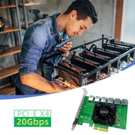 Salessales】【ที่ขุดบิตคอยน์จำเป็น】Pci Express X4 20Gb 1ถึง6การ์ดไรเซอร์ PCI-E To PCI-E อะแดปเตอร์สล็อต PCIE 4X ถึง16X USB 3.0 Extender สำหรับเครื่องขุดเหรียญบิทคอยน์