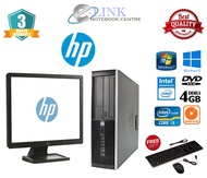 (Refurbished) i3 2th Generation HP COMPAQ PRO 6200/8200 SFF Desktop PC With 17'' - 22'' HP LCD MONITOR - Intel Core i3 2GEN 3.1GHz / 4GB / 250GB / DVDRW