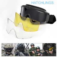 [ HATCHLINGS ] Military Airsoft Tactical Goggles Shooting Glasses Motorcycle Windproof Wargame Goggles (J1460-6)