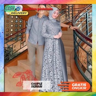 Couple Manopo Set Baju Couple Pasangan Suami Istri Muslim Lebaran Idul Fitri Model Terbaru 2023 Set Couple Gamis Dress Pesta Kondangan Remaja Plus Kemeja Pendek Modis Derian Couple Muslim Baju Pasangan Kondangan Terlaris
