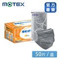 【MOTEX 摩戴舒】醫用活性碳口罩(1片/包，50包/盒)