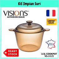 (Ready Stock!!) Visions 3.5L Covered Cookpot (VS-3 1/2/CL1) Casserole Periuk Masak Cookware Pot