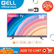 GELL 50 inch smart tv android smart led tv 50 inches tv flat screen on sale free bracket