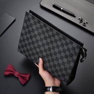 Versace handbags men's clutches checkerboard lattice fashion men's clutch bag large capacity business casual  wallet for women