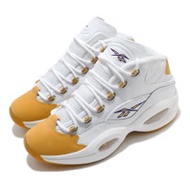 Reebok 籃球鞋 Question Mid 運動 男鞋 明星款 戰神 避震 包覆 皮革 穿搭 白 黃 FX4278 FX4278