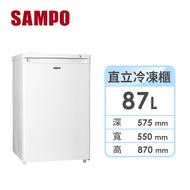 聲寶 87公升直立式冷凍櫃 SRF-90S拉式四層透明抽屜