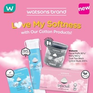 Watsons Soft &amp; Clean Square Puffs Face Cotton 240pieces / Cotton Buds 300's / Black Cotton Buds / Baby Wipes Tissue 90's