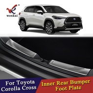 For Toyota Corolla Cross 2021 Inner Rear Bumper Foot Plate Protector Trim
