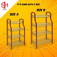 GT Home Rak Pinggan Mangkuk 4 Tingkat (Epoxy Steel)