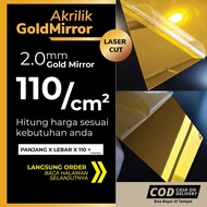 AKRILIK GOLD MIRROR LEMBARAN CUSTOM | ACRYLIC GOLD | AKRILIK EMAS