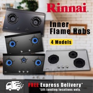 RINNAI 2/3 BURNER INNER FLAME GLASS/STAINLESS STEEL GAS HOB [RB-2GI/RB-3SI/RB-2CGN/RB-3CGN] - MULTI MODELS