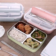 北歐304不鏽鋼分格便當盒 餐盒 保溫飯盒 餐盤 保鮮(附餐具)
