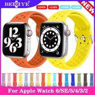 สาย นาฬิกา For Apple Watch 6 SE Band 5 4 3 2 1 40mm 44mm 38mm 42mm สายนาฬิกา Silicone Sport Replacement Band for Apple Watch Series 6/SE/5/4/3/2/1 สาย ซิลิโคน สำหรับ นาฬิกา
