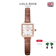 Lola Rose square pearl dial brown luxury noble classic women watch