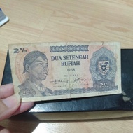 Uang kuno 2 1/2 Rupiah thn 1968 Asli
