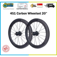 20inch 451 Carbon Wheelset 11 Speed Wheel Set 1 pair for Bicycle Folding Bike Mountain Bike MTB