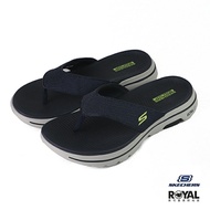Skechers Go walk 藍色 布質 涼拖鞋 男款 NO.B1443【新竹皇家 229009NVLM】