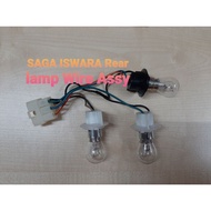 Proton LMST Saga Iswara Aeroback Rear Lamp Socket wiring with bulbs. Parts Baru dan Original.