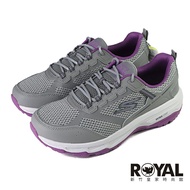 《滿1500現折150》Skechers Go Run 灰色 皮質 防潑水 運動慢跑鞋 女款 NO.J0678【新竹皇家 128200W-GYPR】
