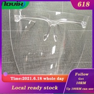 Novix local ready stock HD acrylic faceshield mask full face cover acrylic face shield mask whole face face shield visor fiber glass blocc eyeglass Anti-UV Anti-Shock Safety face eye shield