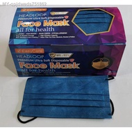 READY STOCK-HEADLOOP-DENIM BLUE-3 LAYERS PREMIUM FACE MASK-ULTRA SOFT DISPOSABLE-EASY CARE-