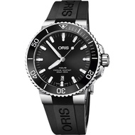 【ORIS 豪利時】Aquis 時間之海潛水300米日期機械錶-黑/43.5mm(0173377304134-0742464EB)