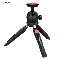 Andoer Mini Tripod Meja Tripod Kamera Ponsel Bola Yang Dapat Dilepas Kepala Portabel Lipat dengan 1/4 "Sekrup Dudukan untuk DSLR/Mirrorless Kamera DV L-ED Lampu Video