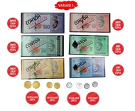 WANG MONEY MAINAN MONEY CHILDREN LEARNING KIT SET WANG Malaysia Ringgit / wang asean / wang antarabangsa Education Play Kids Ringgit Malaysia / Asean / INTERNATIONAL Game Parent School Duit Notes Syillings toys for girls and boys SPECIMEN / CONTOH