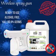 800ML Wireless Sanitizer Spray Gun Blue Light Steam Atomizing/ 5L Sanitizer Disinfectant