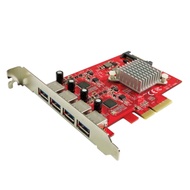 Awesome PCIe x4 4埠USB 3.1 Gen2 10Gbps擴充卡 - AWD-UB-155