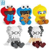 Lboyu Mini Blocks Building Toys Cartoon Kaws Model Kids Sesame Street Bird Duck Children Present for Girls 7146