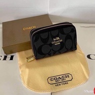 กระเป๋าสตางค์Coach ขนาด4.5นิ้วโดยประมานใบสั้น2ซิป