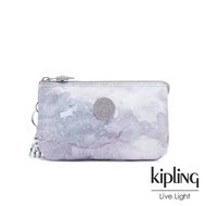 【KIPLING】淡雅雲彩渲染三夾層配件包-CREATIVITY L