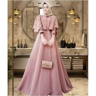 Baju Gamis Muslim Terbaru 2021 Model Baju Pesta Wanita kekinian Bhn Moscrepe Brokat Kondangan Remaja