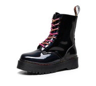 Dr.Dr Martens Jadon เลเซอร์รองเท้าบูท Martin ผู้หญิงหนังด้านบนบู๊ทสั้นซิบรูด