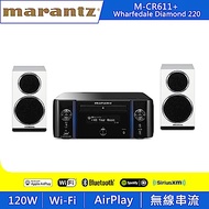 Marantz馬蘭士 M-CR611擴大機+Wharfedale Diamond 220喇叭/白